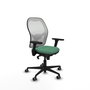 PIQUERAS Y CRESPO Silla de oficina Jorquera con mecanismo sincro, verde esmeralda y blanco
