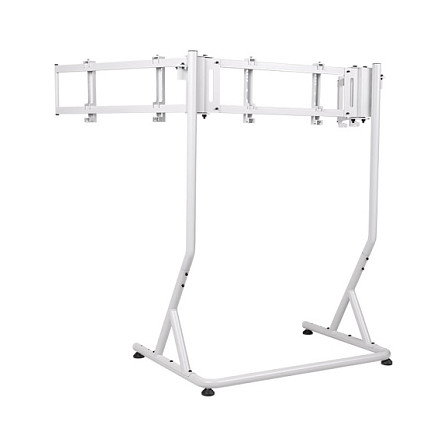 Thermaltake GSC-MSP-MDSLWH-01 Soporte para 3 Monitores, Blanco, para Pantallas de hasta 55", Carga 60 kg, Ajuste de Altura y Rotación