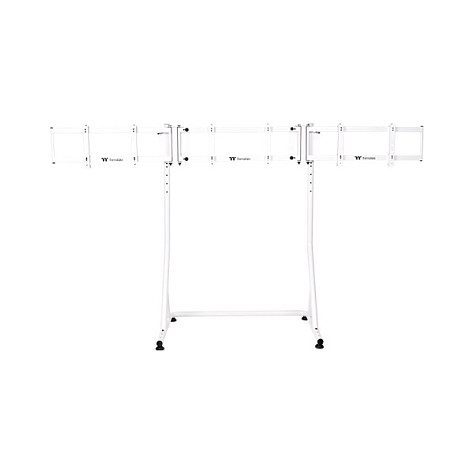 Thermaltake GSC-MSP-MDSLWH-01 Soporte para 3 Monitores, Blanco, para Pantallas de hasta 55", Carga 60 kg, Ajuste de Altura y Rotación