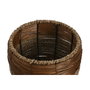 DKD Home Decor Set de 3 Maceteros de Fibra y Metal Natural