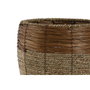 DKD Home Decor Set de 3 Maceteros de Fibra y Metal Natural