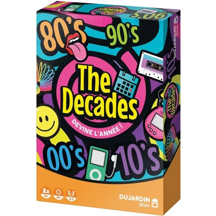 Dujardin Juego de Cartas Las Décadas - Juego atmosférico de viaje en el tiempo sobre aciertos de películas, música y deportes Dujardin Juego de Cartas Las Décadas - Juego atmosférico de viaje en el tiempo sobre aciertos de películas, música y deportes