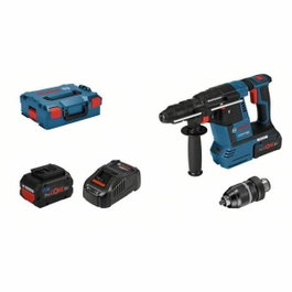 Bosch Professional GBH 18V-26F Taladro percutor SDS Plus con 2 baterías ProCore 5,5Ah, Cargador y L-Boxx