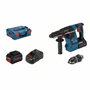 Bosch Professional GBH 18V-26F Taladro percutor SDS Plus con 2 baterías ProCore 5,5Ah, Cargador y L-Boxx