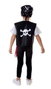 Creaciones Llopis Disfraz Infantil Pirata T-5 Chaleco Pañuelo Piel Negro 11-13 Años