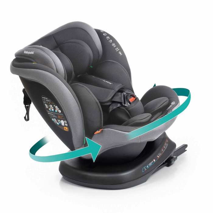 Babyauto Rodia Silla de coche Gris Grupo 0/1/2/3 40-150 cm I-Size Plus Isofix Giratoria Reclinable con Reductor Babyauto Rodia Silla de coche Gris Grupo 0/1/2/3 40-150 cm I-Size Plus Isofix Giratoria Reclinable con Reductor
