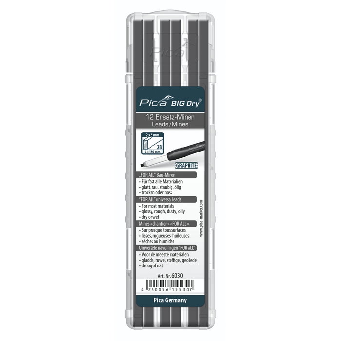 Pica BIG DRY Refills FOR ALL Graphite 2B Pica BIG DRY Refills FOR ALL Graphite 2B