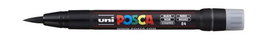 Marcador T.Opaca No Perm. Uni Posca Pincel (Pcf-350) Negro (Set de 5)