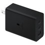 Samsung Cargador de Pared EP-T6530NBE 65W, 2 Puertos USB-C y 1 Puerto USB para Carga Rápida