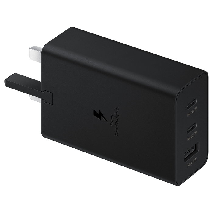 Samsung Cargador de Pared EP-T6530NBE 65W, 2 Puertos USB-C y 1 Puerto USB para Carga Rápida Samsung Cargador de Pared EP-T6530NBE 65W, 2 Puertos USB-C y 1 Puerto USB para Carga Rápida