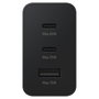 Samsung Cargador de Pared EP-T6530NBE 65W, 2 Puertos USB-C y 1 Puerto USB para Carga Rápida