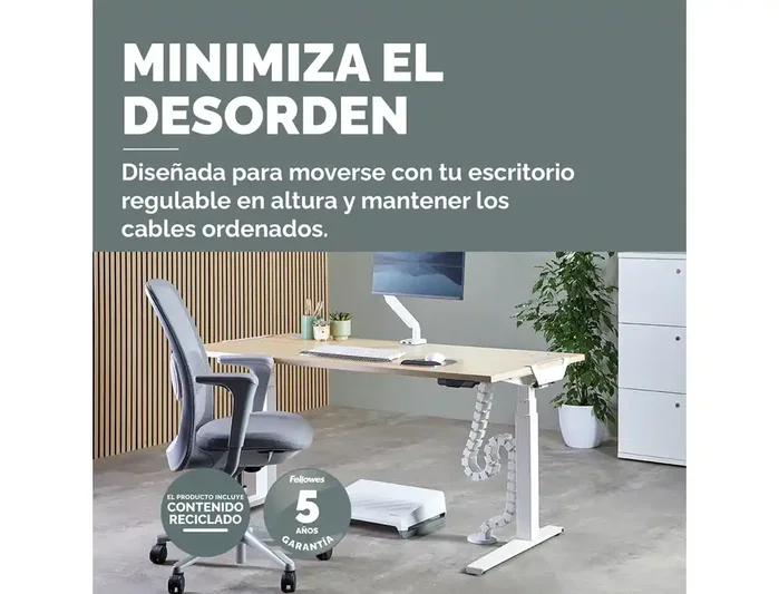 Fellowes Organizador de cables en espiral Blanco 1.3m