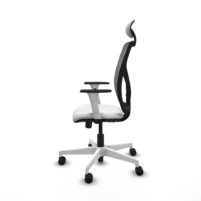 PIQUERAS Y CRESPO Silla de oficina Motilla con mecanismo Sincro, Blanco y Gris