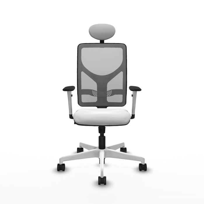 PIQUERAS Y CRESPO Silla de oficina Motilla con mecanismo Sincro, Blanco y Gris