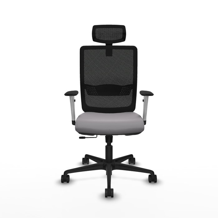 PIQUERAS Y CRESPO Silla de oficina Haches Gris/Negro con mecanismo Sincro/Traslack