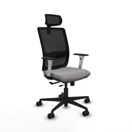 PIQUERAS Y CRESPO Silla de oficina Haches Gris/Negro con mecanismo Sincro/Traslack