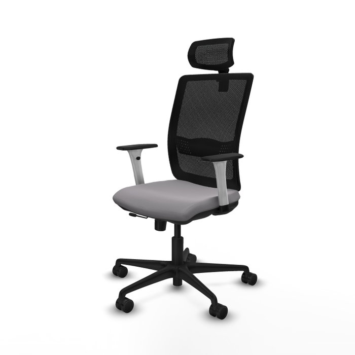 PIQUERAS Y CRESPO Silla de oficina Haches Gris/Negro con mecanismo Sincro/Traslack