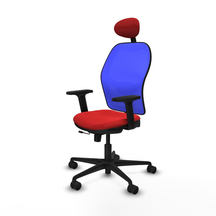 PIQUERAS Y CRESPO Silla de oficina Jorquera con mecanismo Sincro/Traslack Rojo y Azul PIQUERAS Y CRESPO Silla de oficina Jorquera con mecanismo Sincro/Traslack Rojo y Azul