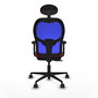 PIQUERAS Y CRESPO Silla de oficina Jorquera con mecanismo Sincro/Traslack Rojo y Azul