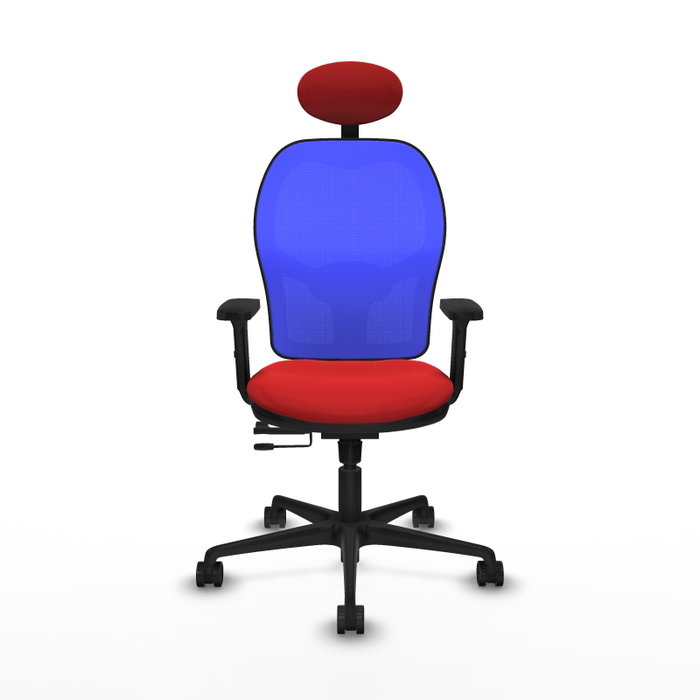 PIQUERAS Y CRESPO Silla de oficina Jorquera con mecanismo Sincro/Traslack Rojo y Azul PIQUERAS Y CRESPO Silla de oficina Jorquera con mecanismo Sincro/Traslack Rojo y Azul