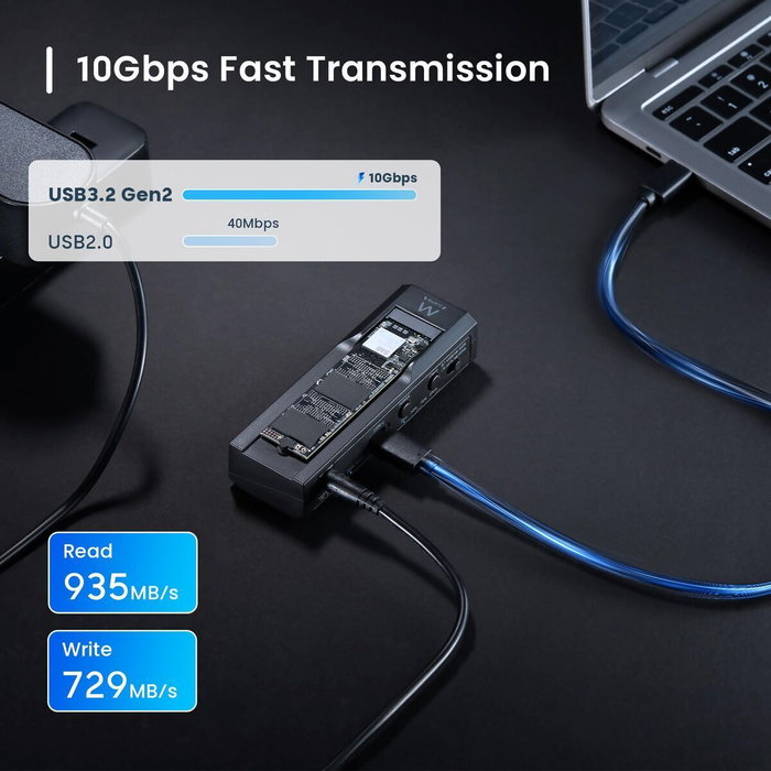 EWENT EW7065 Clonador Dual Bay SATA 2,5/3,5 a NVMe M.2 EWENT EW7065 Clonador Dual Bay SATA 2,5/3,5 a NVMe M.2