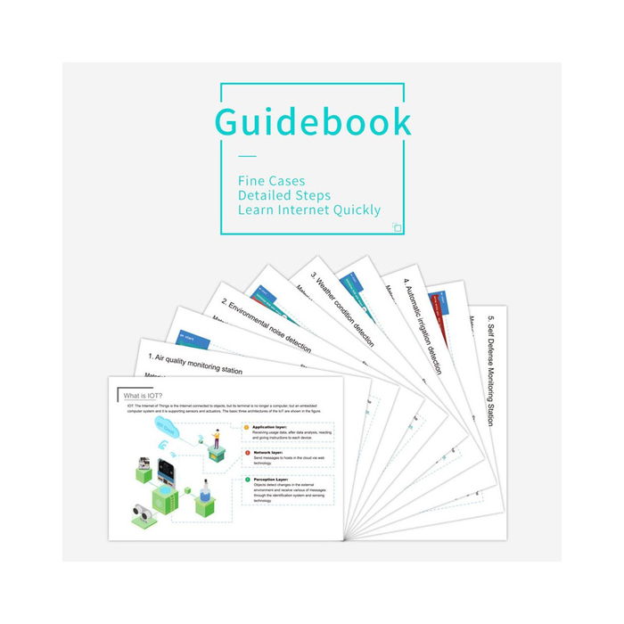 Elecfreaks IoT:bit Kit Sensores Inteligentes WiFi para micro:bit v2 - Incluye BME280, PIR, Sonar, Luz, Sonido, Agua, Suelo, Polvo, OLED y Servo