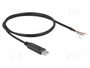 DeLOCK 62930 Cable adaptador USB 2.0 Typ-A a serie RS-232 con 3 extremos abiertos, 1 m