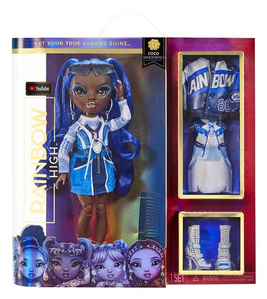 MGA Muñeca Rainbow High Core Fashion Doll- Coco Vanderbalt (Cobalt)
