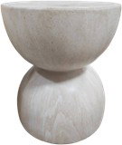 DKD Home Decor Mesita Auxiliar Magnesia Símil Mármol