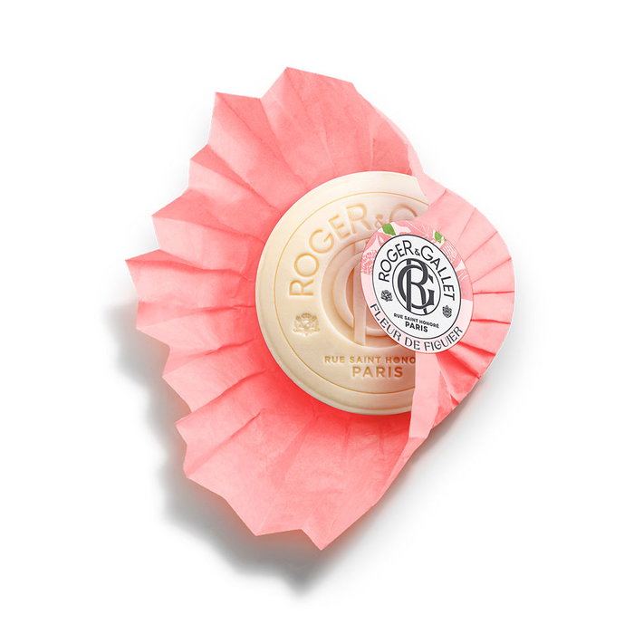 Roger & Gallet Cofre FLEUR DE FIGUIER - Jabón Perfumado para Manos y Cuerpo, 3 Pastillas de Jabón Aromatizadas, Notas de Higuera, Cedro y Almizcle