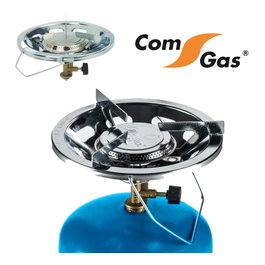 COMGAS Fogón Camping 22 cm Azul con Asa y Grifo K-636