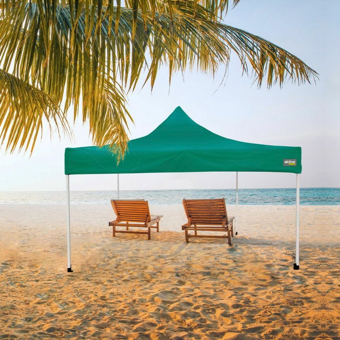 Color Baby Cenador plegable verde altura ajustable 300x300x220 cm Color Baby Cenador plegable verde altura ajustable 300x300x220 cm