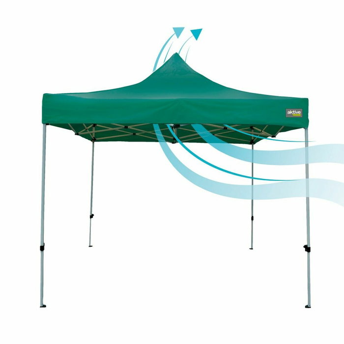 Color Baby Cenador plegable verde altura ajustable 300x300x220 cm Color Baby Cenador plegable verde altura ajustable 300x300x220 cm