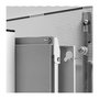 HAGOR ST SA Flip II Soporte Mural para Pizarra Digital Samsung FLIP, Inclinación -5 a 0°, Rotación 90°, Blanco, 45 kg, Hasta 65" (400 x 400 mm)