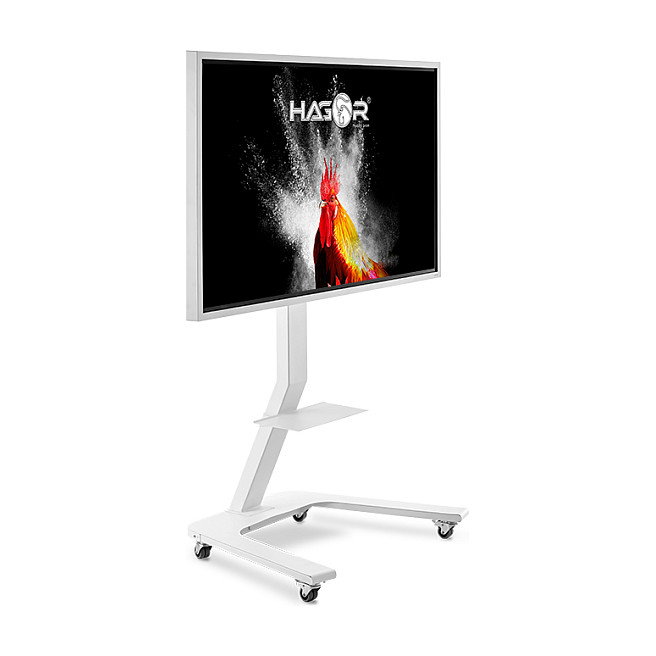 HAGOR ST SA Flip II Soporte Mural para Pizarra Digital Samsung FLIP, Inclinación -5 a 0°, Rotación 90°, Blanco, 45 kg, Hasta 65" (400 x 400 mm)