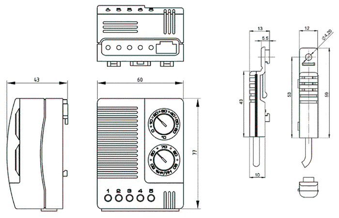 STEGO Higrotermo Sensor de Temperatura y Humedad SPDT STEGO Higrotermo Sensor de Temperatura y Humedad SPDT