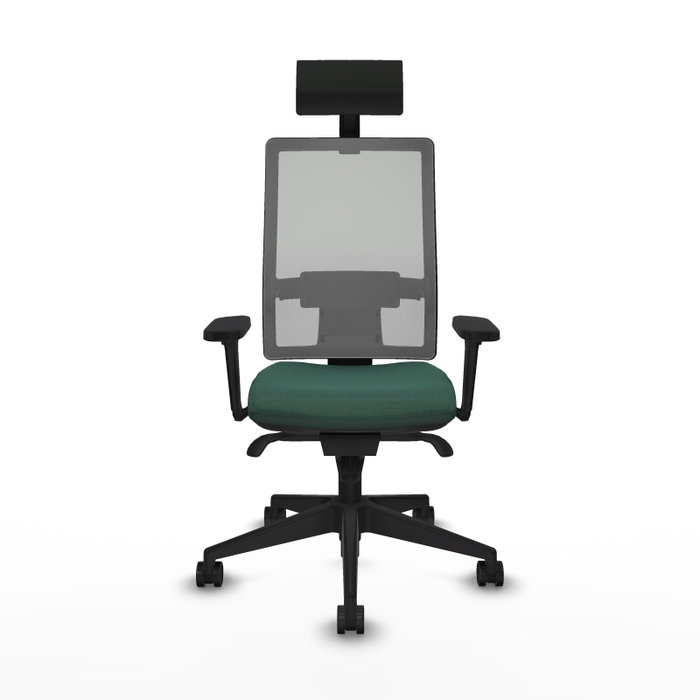 PIQUERAS Y CRESPO Silla de oficina Horna con mecanismo Sincro, Verde botella y Gris PIQUERAS Y CRESPO Silla de oficina Horna con mecanismo Sincro, Verde botella y Gris