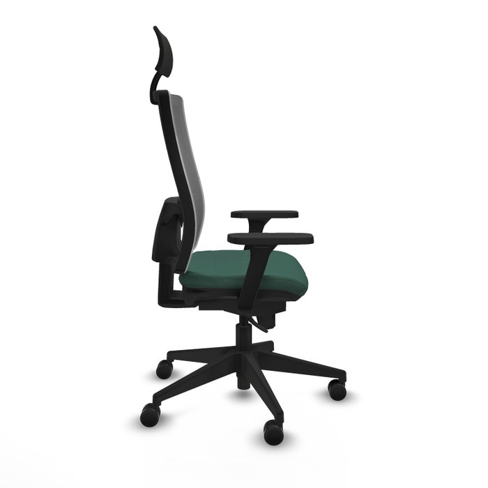 PIQUERAS Y CRESPO Silla de oficina Horna con mecanismo Sincro, Verde botella y Gris PIQUERAS Y CRESPO Silla de oficina Horna con mecanismo Sincro, Verde botella y Gris