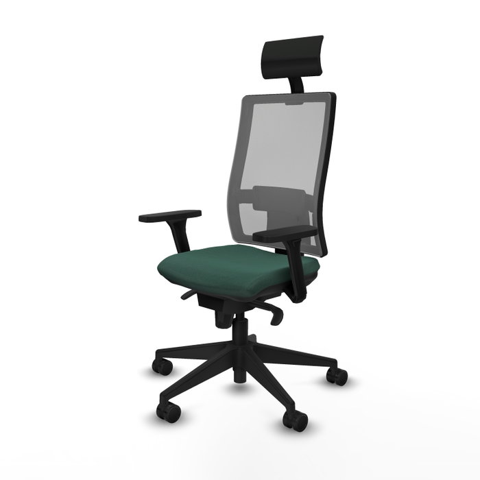 PIQUERAS Y CRESPO Silla de oficina Horna con mecanismo Sincro, Verde botella y Gris PIQUERAS Y CRESPO Silla de oficina Horna con mecanismo Sincro, Verde botella y Gris