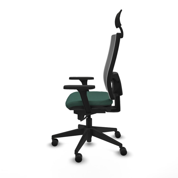 PIQUERAS Y CRESPO Silla de oficina Horna con mecanismo Sincro, Verde botella y Gris PIQUERAS Y CRESPO Silla de oficina Horna con mecanismo Sincro, Verde botella y Gris