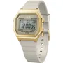 Ice Reloj Digital 022066 con Caja Dorada y Correa Gris