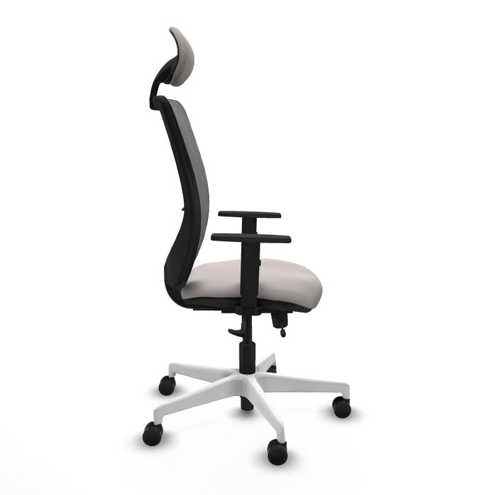 PIQUERAS Y CRESPO Silla de oficina Zulema con mecanismo Sincro/Traslack, Blanco y Gris PIQUERAS Y CRESPO Silla de oficina Zulema con mecanismo Sincro/Traslack, Blanco y Gris