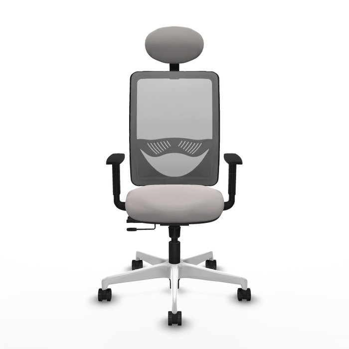 PIQUERAS Y CRESPO Silla de oficina Zulema con mecanismo Sincro/Traslack, Blanco y Gris PIQUERAS Y CRESPO Silla de oficina Zulema con mecanismo Sincro/Traslack, Blanco y Gris