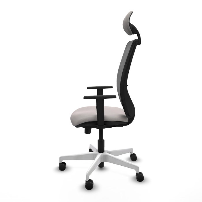 PIQUERAS Y CRESPO Silla de oficina Zulema con mecanismo Sincro/Traslack, Blanco y Gris PIQUERAS Y CRESPO Silla de oficina Zulema con mecanismo Sincro/Traslack, Blanco y Gris