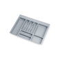 Emuca Cubertero Optima para cajón Universal, módulo 700mm, Plástico, Gris