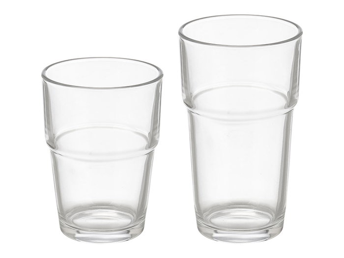Vivalto Set 12 Vasos Apilables 270ml 370ml Cristal Transparente 23x25x15cm (Set de 4)