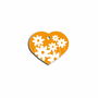 Placa identificativa para collar Imarc Heart Amarillo Naranja