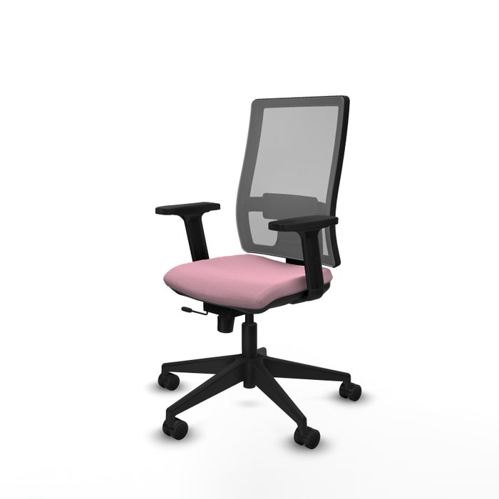 PIQUERAS Y CRESPO Silla de oficina Horna con mecanismo Sincro/Traslack Rosa y Gris PIQUERAS Y CRESPO Silla de oficina Horna con mecanismo Sincro/Traslack Rosa y Gris