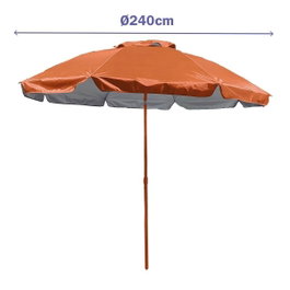 Marbueno Sombrilla Naranja Ø200 cm con Estructura de Acero
