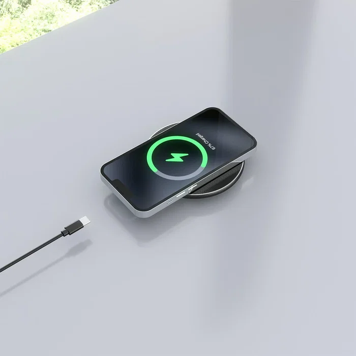 Aisens Cargador Inalámbrico USB-C 15W Negro ASCH-15W1WC058-BK